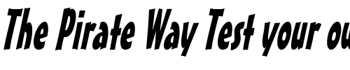 Font : Massey-Condensed-Italic 2 Custom Text : The Pirate Way Test your own text here Click to download or to view this font on a tshirt that can be custom printed in Bali